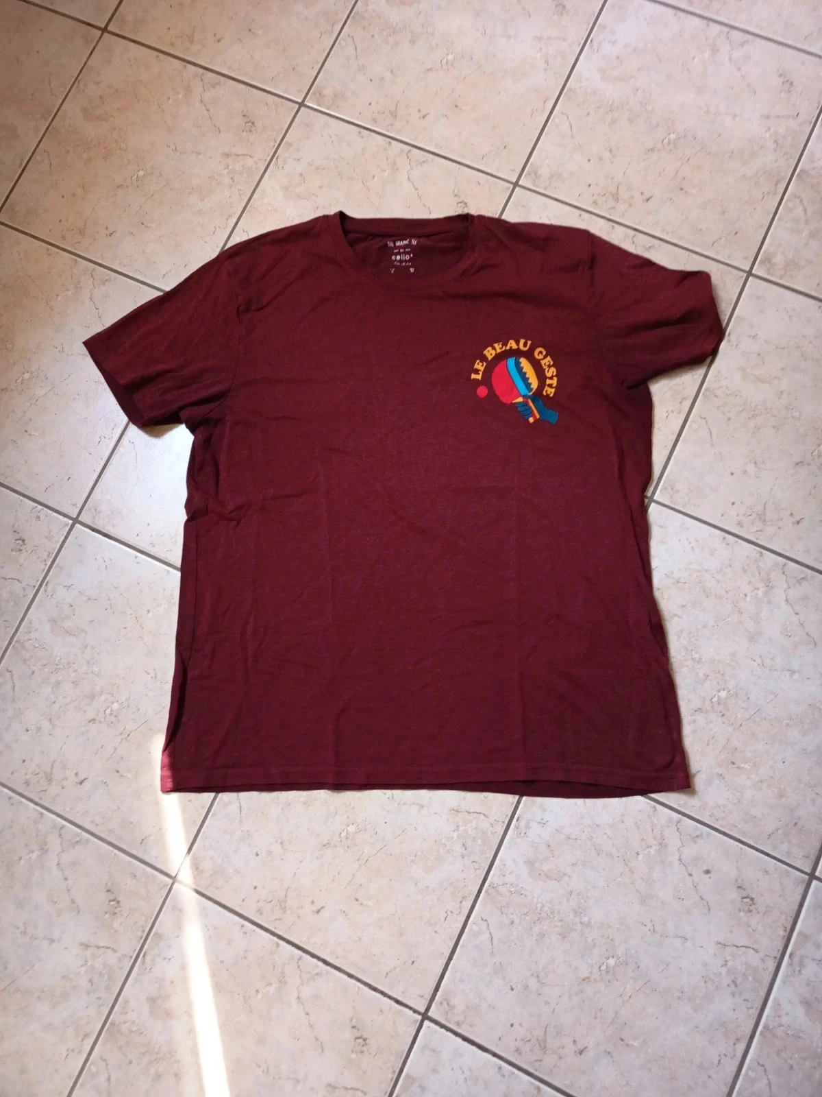 Tee shirt bordeaux Celio